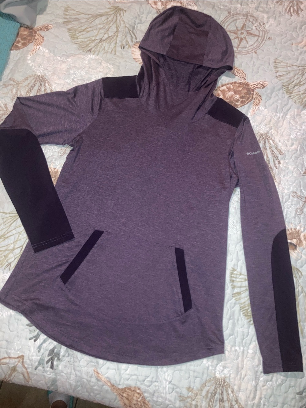 Columbia Women's Hooded Pullover - Plum with Dark Accents